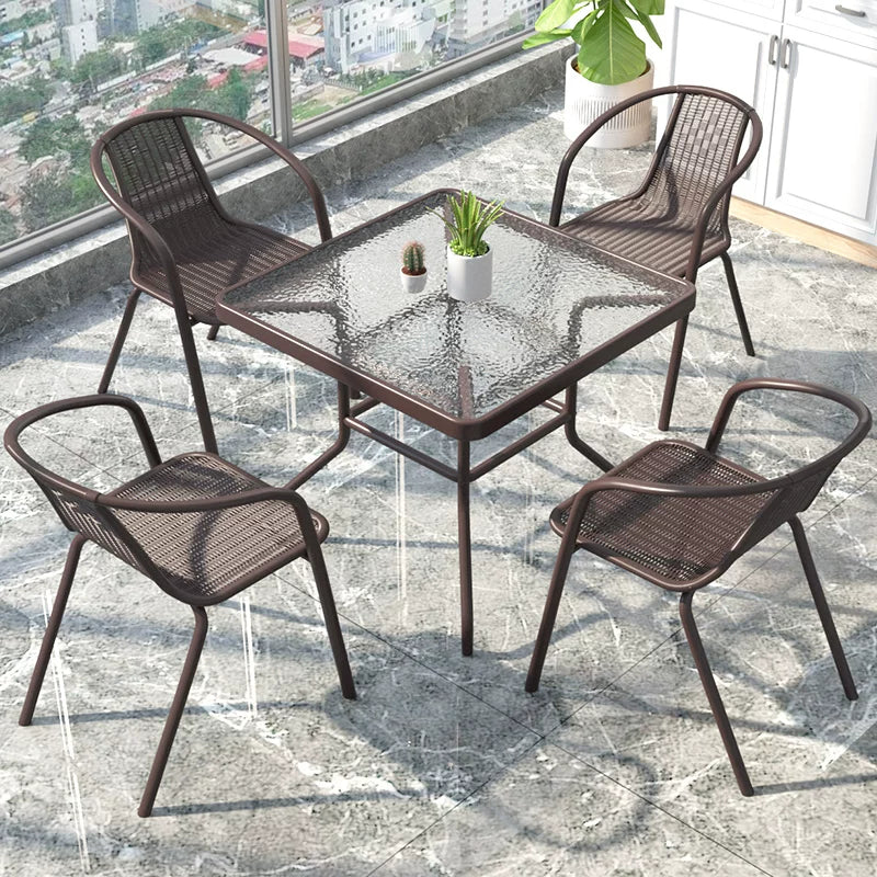 Portable Folding Outdoor Patio Table and Chair Set for Balcony, Garden, or Indoor Use