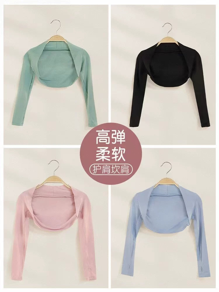 Kids Modal Ballet Shrug Cardigan Dance Practice Top with Camisole Set