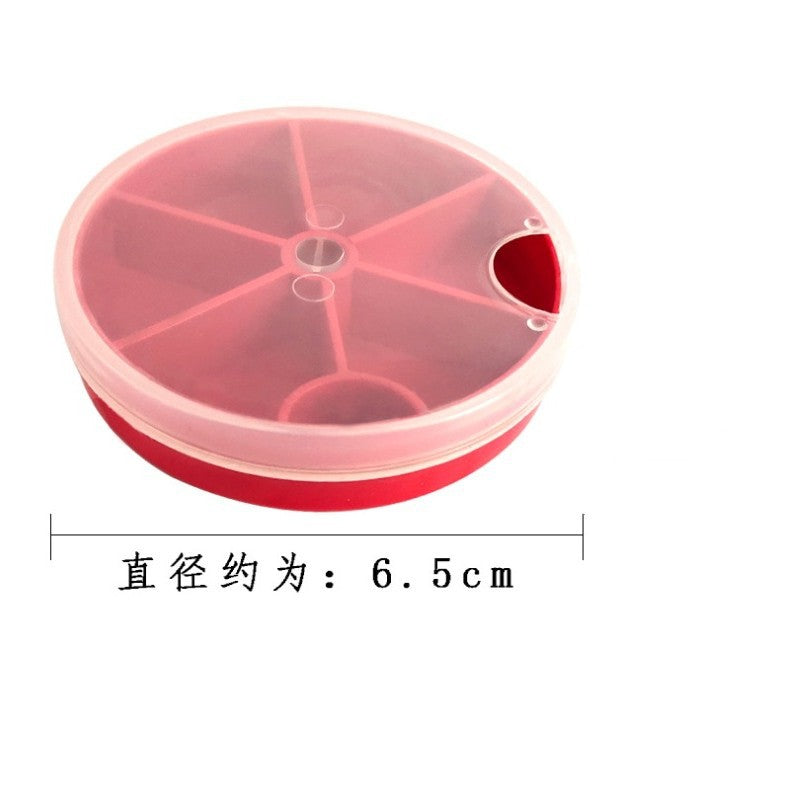 Portable Round Fishing Tackle Box with Rotating Compartments for Lure and Accessories