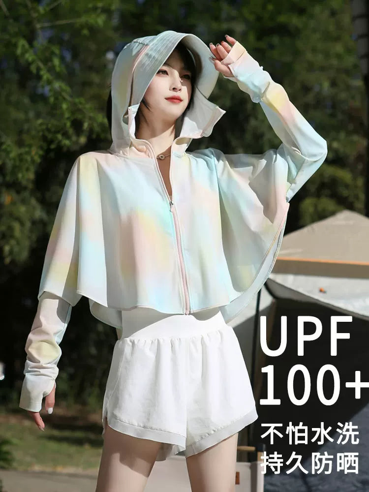 Women's Quick-Dry UV Protection Ice Silk Sun Protection Cape for Outdoor Summer