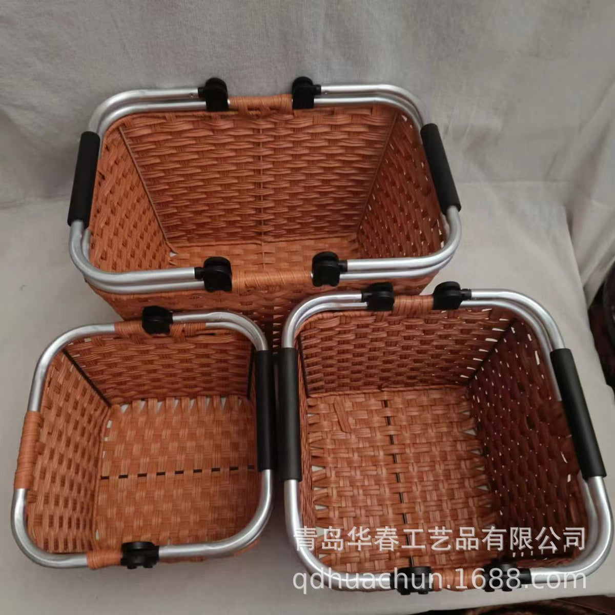 Handwoven Imitation Rattan Storage Basket for Picnics and Play