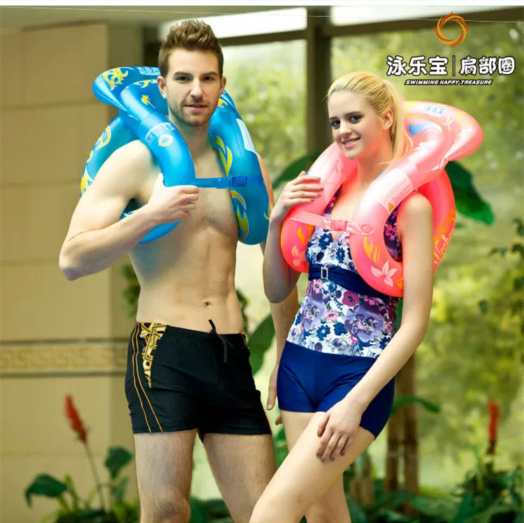 Kids' and Adults' Anti-Flip Swim Vest with Buoyancy, Non-Choking Design, Thickened for Learning to Swim