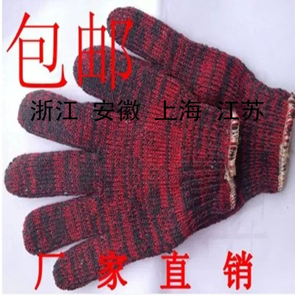Cotton Work Gloves for Industrial and Automotive Use, Enhanced Durability