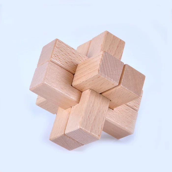 Adult Wooden Brain Teaser Puzzle Kongming Luban Lock