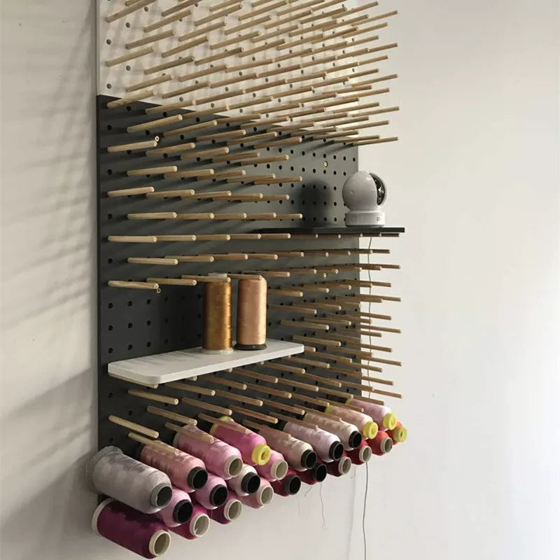 Sewing Thread Spool Holder Rack for Home Use, Wall-Mounted Organizer for 100 Spools