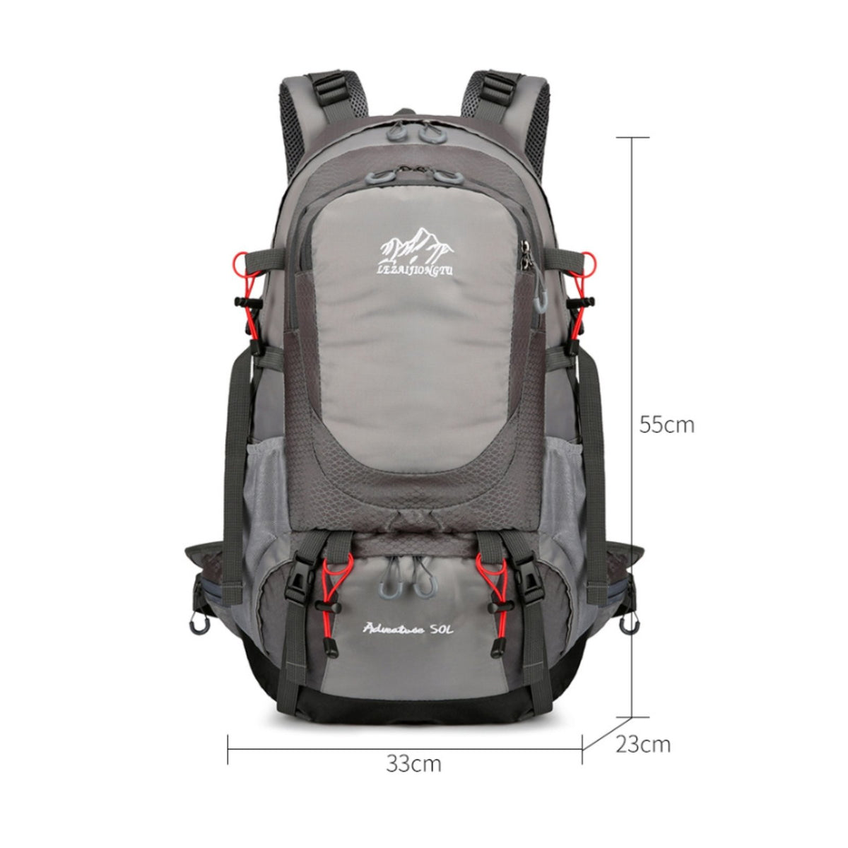 50L Hiking Backpack Large Capacity Backpack Multi-Multi-Compartment Layout Outdoor Gear for Men