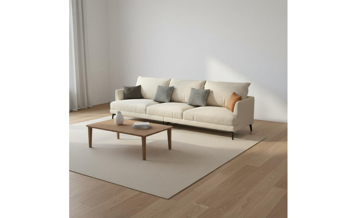 Modern Minimalist Sofa Removable and Washable Cover Small Apartment Sofa Scratch-Resistant 3 Seater Textile Couch for Cat Owners