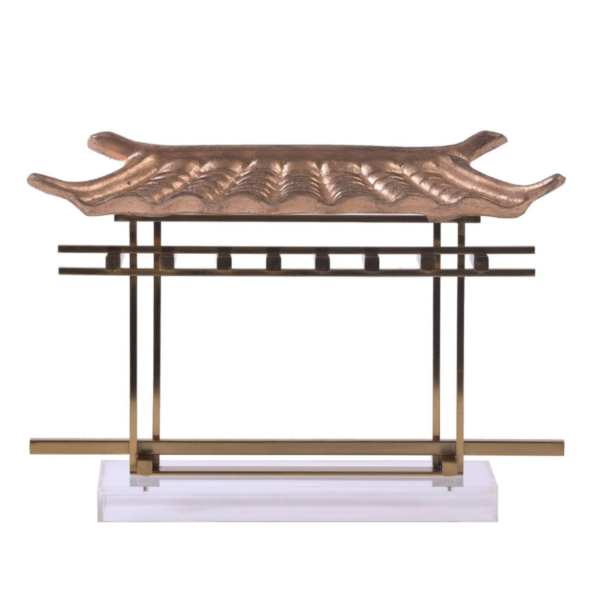 House Sculpture Abstract Sculpture with Metal Frame Classic for Entryway Console
