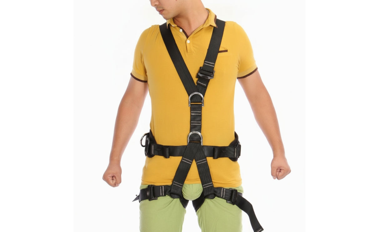 Padded Full-Body Safety Harness Adjustable Full Body Harness Comfortable Heavy-Duty for Construction Workers
