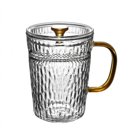 Hammered Glass Tea Cup, Heat-Resistant Glass