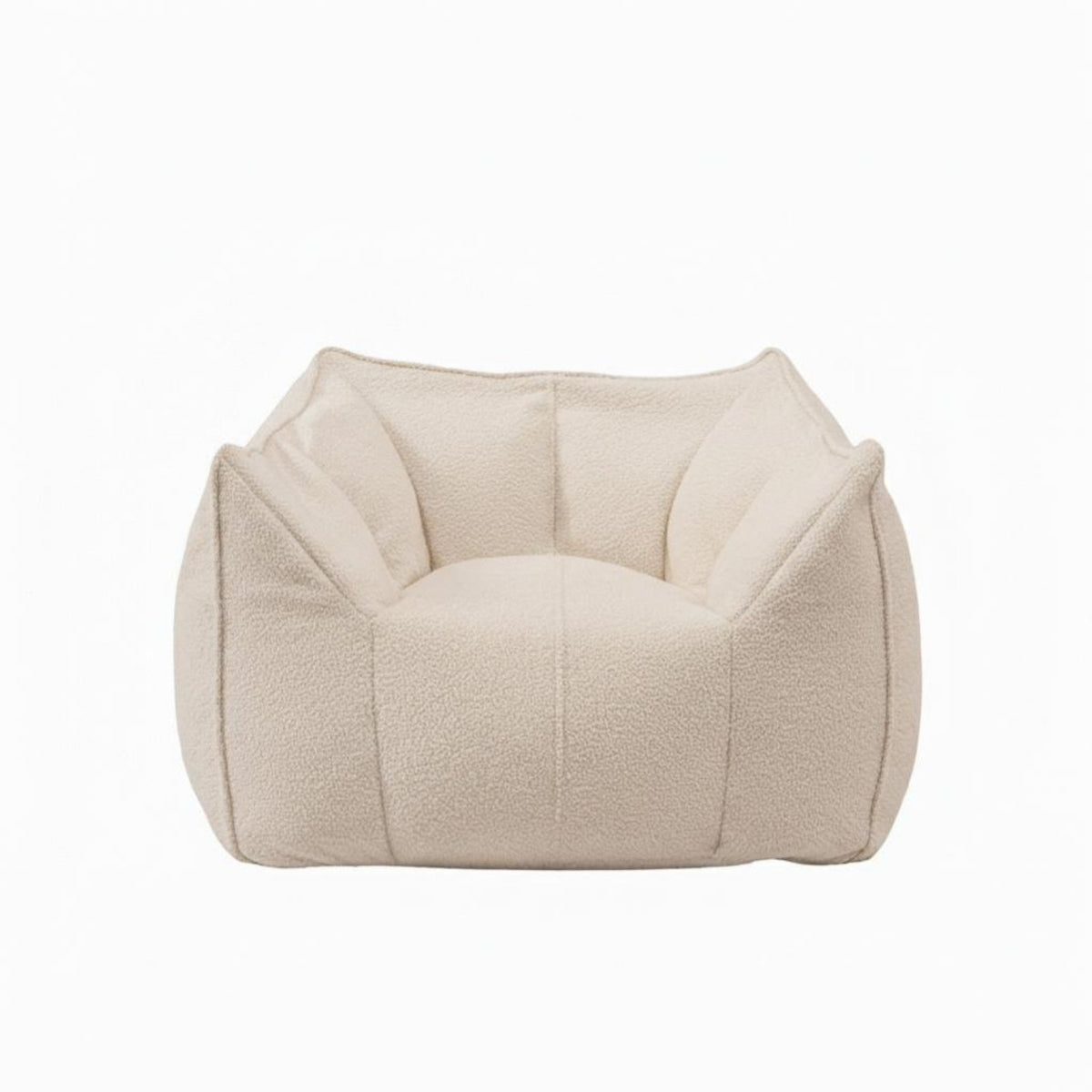 Soft Two-Seater Pouf Removable Cover Lazy Sofa Soft Texture No Assembly Required for Teens, Balcony, Book Nook Nook, Apartment