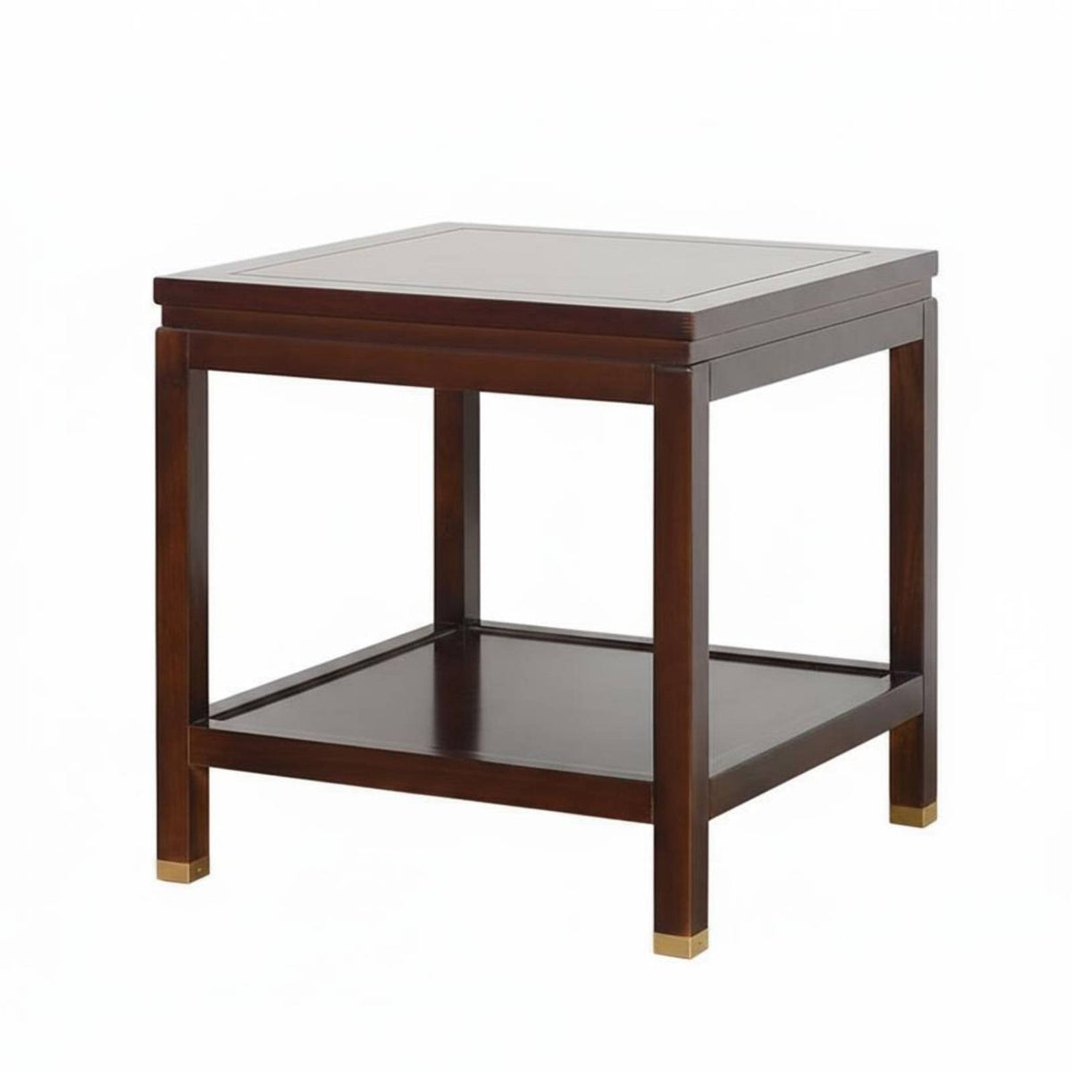 Dual-Level Square Table Minimalist Design 2-Tier Square Table Multi-Functional Sturdy and Long-Lasting for Interior Decorators