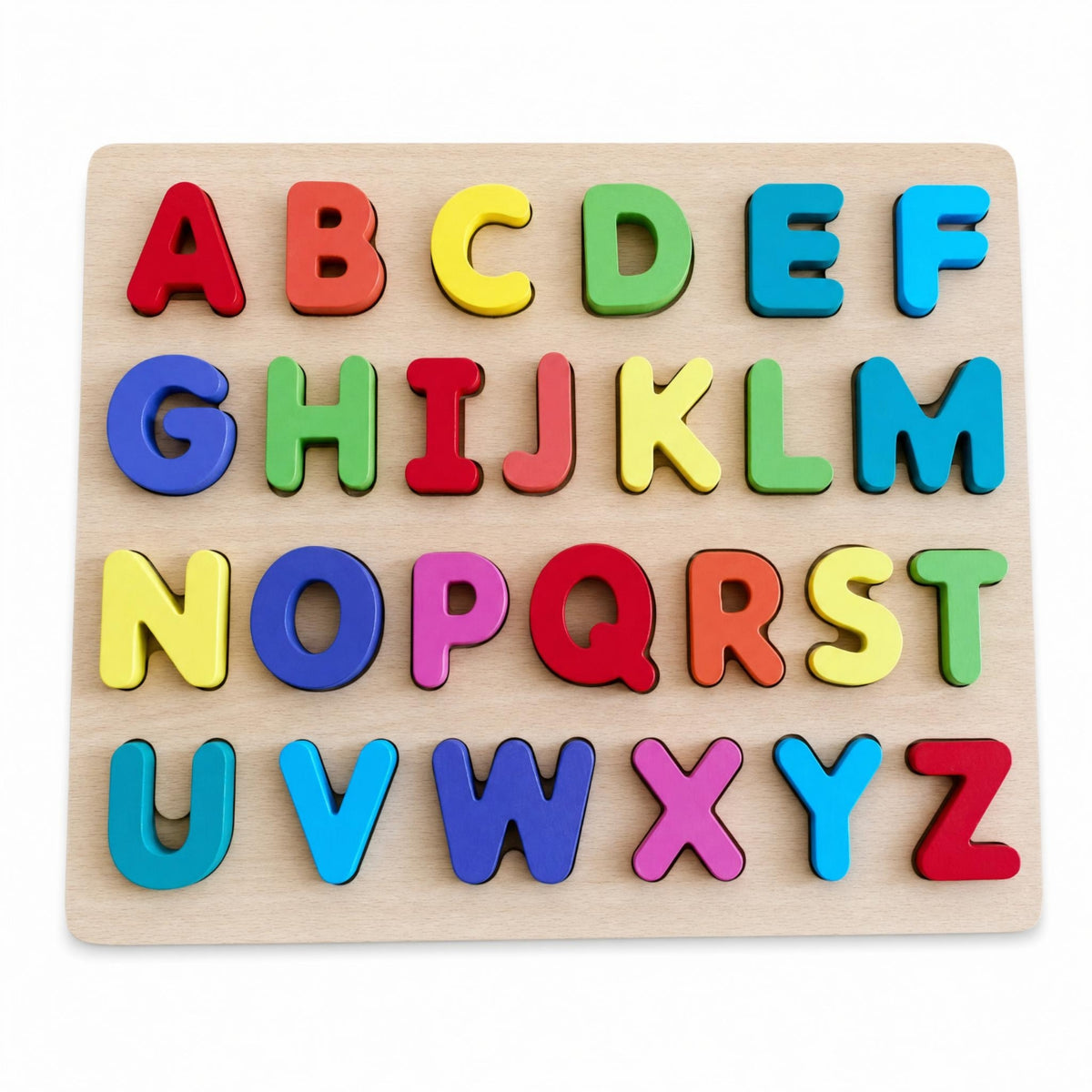 Early Learning Wooden Puzzle Board with Removable Pieces Chunky Wooden Puzzle Long-Lasting Toy Sturdy for Classroom