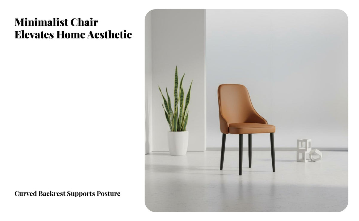 Sturdy Carbon Steel Frame Modern Upholstered Dining Chair Space Saving Upholstered Dining Chair High-Density Foam Cushion Household Furniture Ergonomic Design for Restaurant Owners, Small Families, Office Managers, Hotel, Living Room, Home