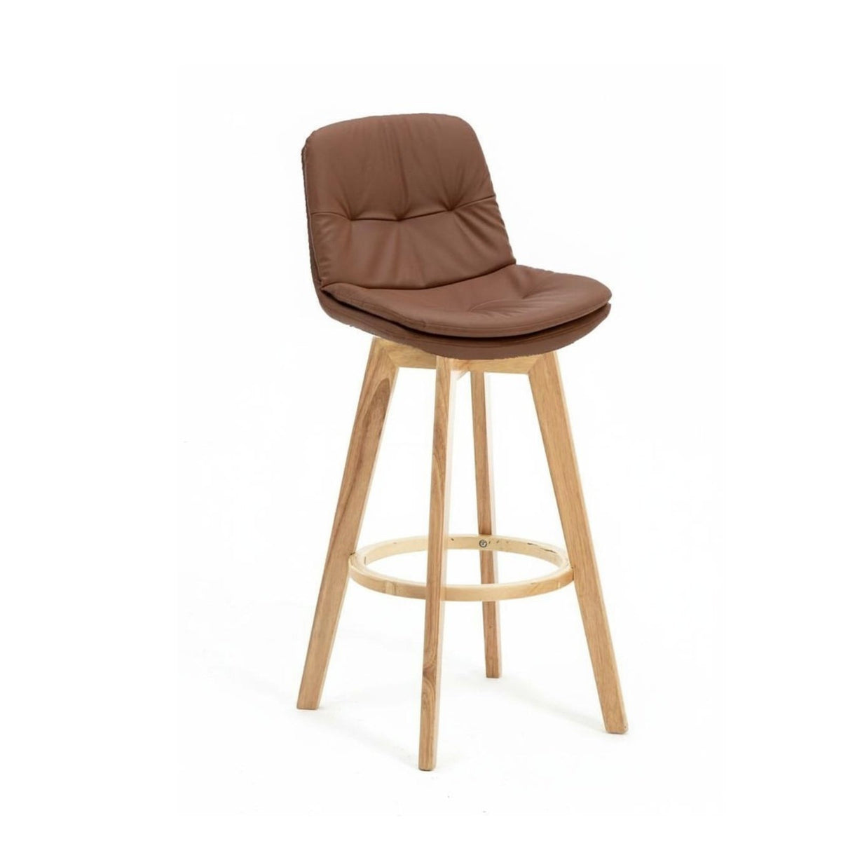 rotate Counter Stool with Backrest Modern Design Seating Furniture for Renters