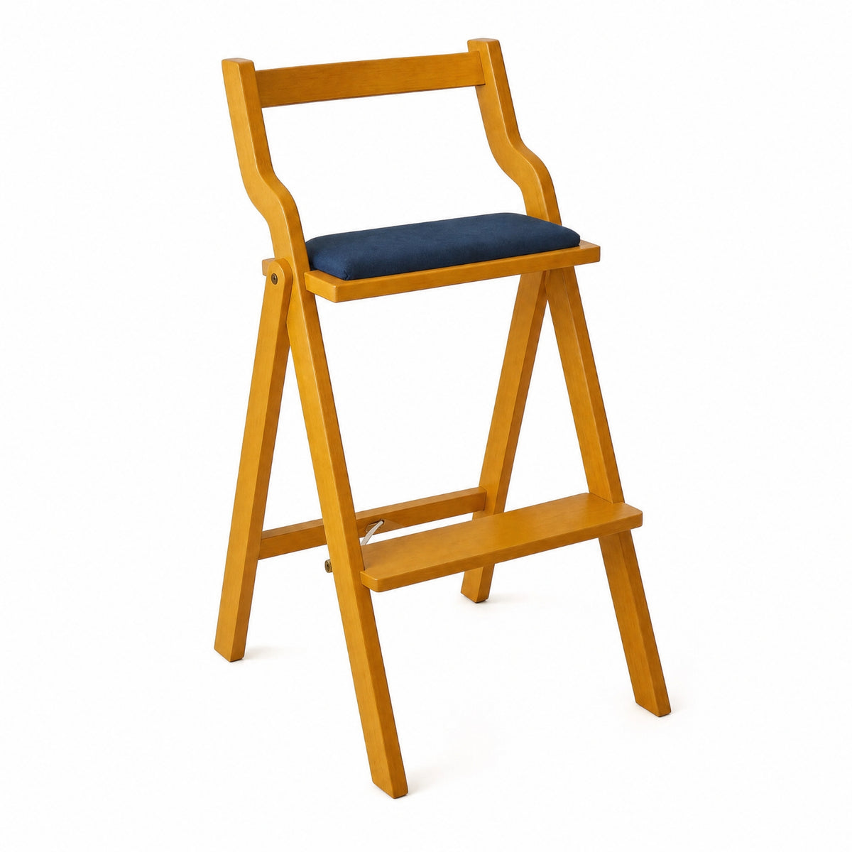Folding Bar Chair Comfortable Stool with Backrest Portable for Kitchen