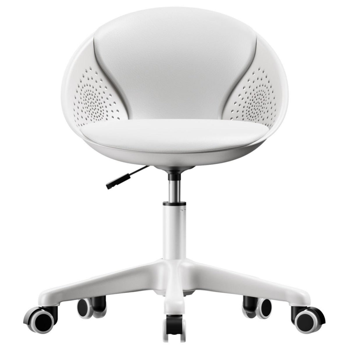 Armless Vanity Chair centersupport Support Upholstered Caster Chair Easy Assembly