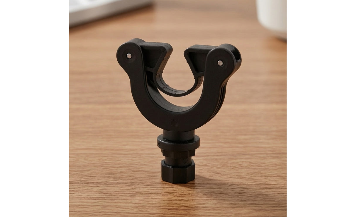 2 Pieces Watercraft Paddle Holder Rigid Paddle Holder with Mounting Base Low-Profile Accessory for Kayakers, Anglers
