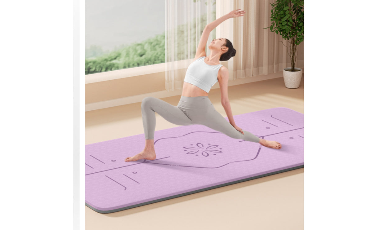 Cushioned Exercise Mat Mat with Strap and Bag Thick Exercise Mat Mat with Mesh Bag Comfortable Long-Lasting for Home Workouts, Stretching