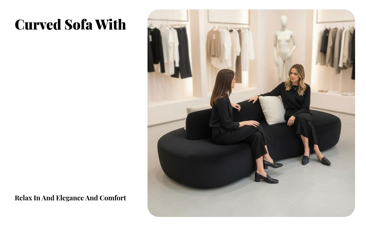 Minimalist & design Double-Sided curving Sofa Irregular Shape contourd sectional Sofa Deep Seat Lounge Seating Ergonomic for Interior Designers, Apartment Dwellers, Hotel Lobby, Reception Area, Retail retail outlet, Living Room