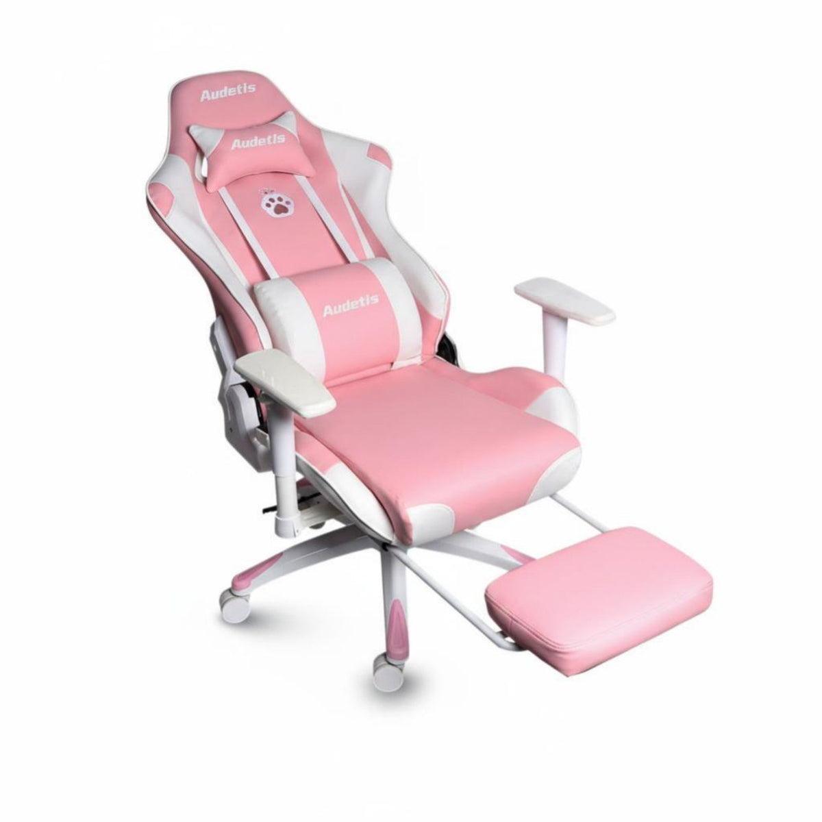 High-Back Gaming Chair with Footrest 360-Degree Swivel Ergonomic Gaming Recliner