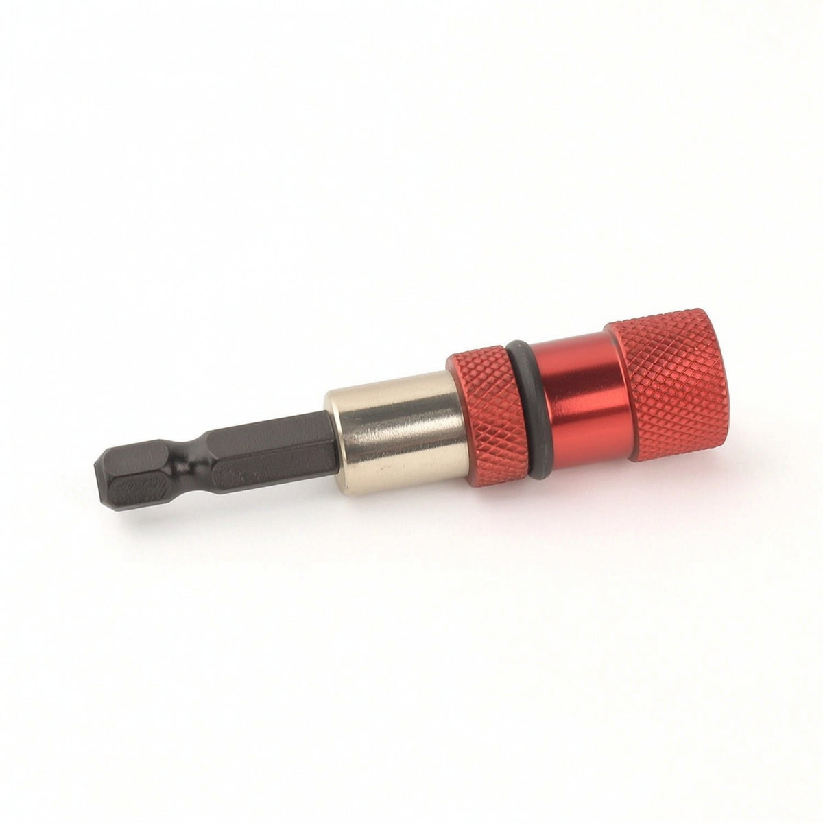 Knurled Bit Holder with Quick-Release Universal Hex Shank Adapter Wear-Resistant Rapid-Switch Bit Holder Industrial-Grade for Workshop