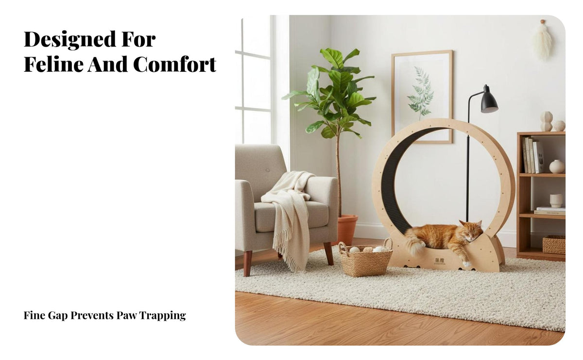 Sturdy Design feline jogning Wheel sturdy Construction feline Exercise Wheel Pawgentle Surface Pet Treadmill Reduces Boredom for Indoors, Living Room, Home