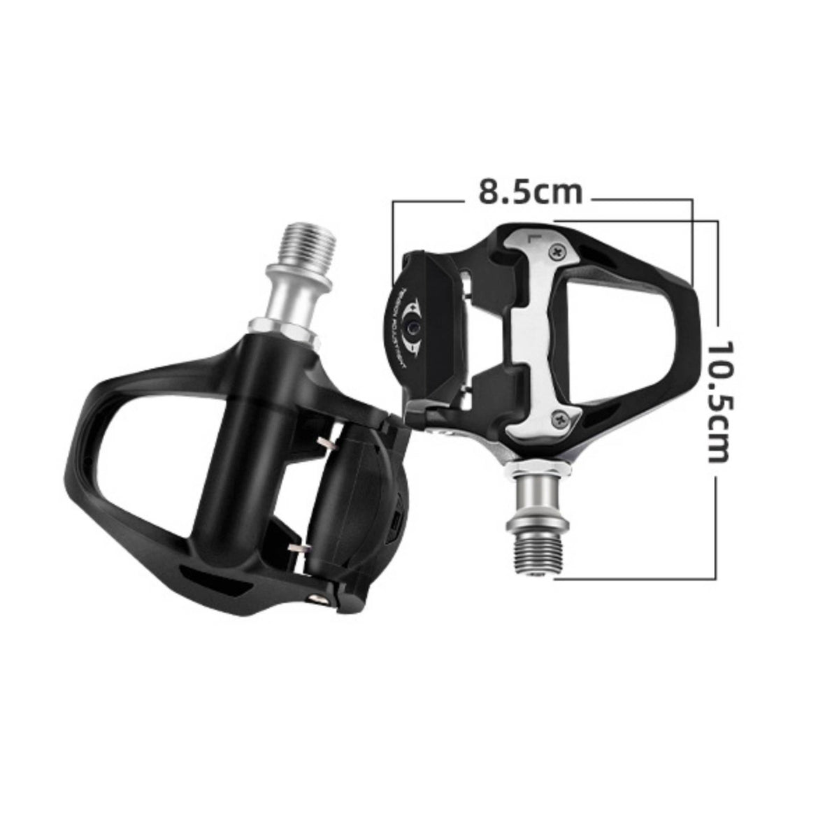 Road Bike Clipless Pedals Metal Axle Cycling Gear Silver Hardware
