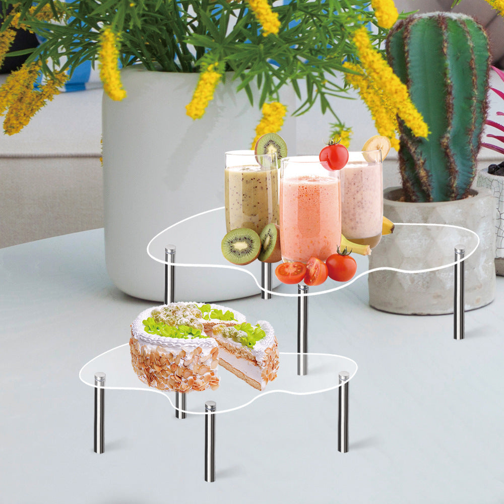 Transparent Acrylic Cupcake Stand Multi-layer Display Rack for Wedding, Birthday, Figurine Display