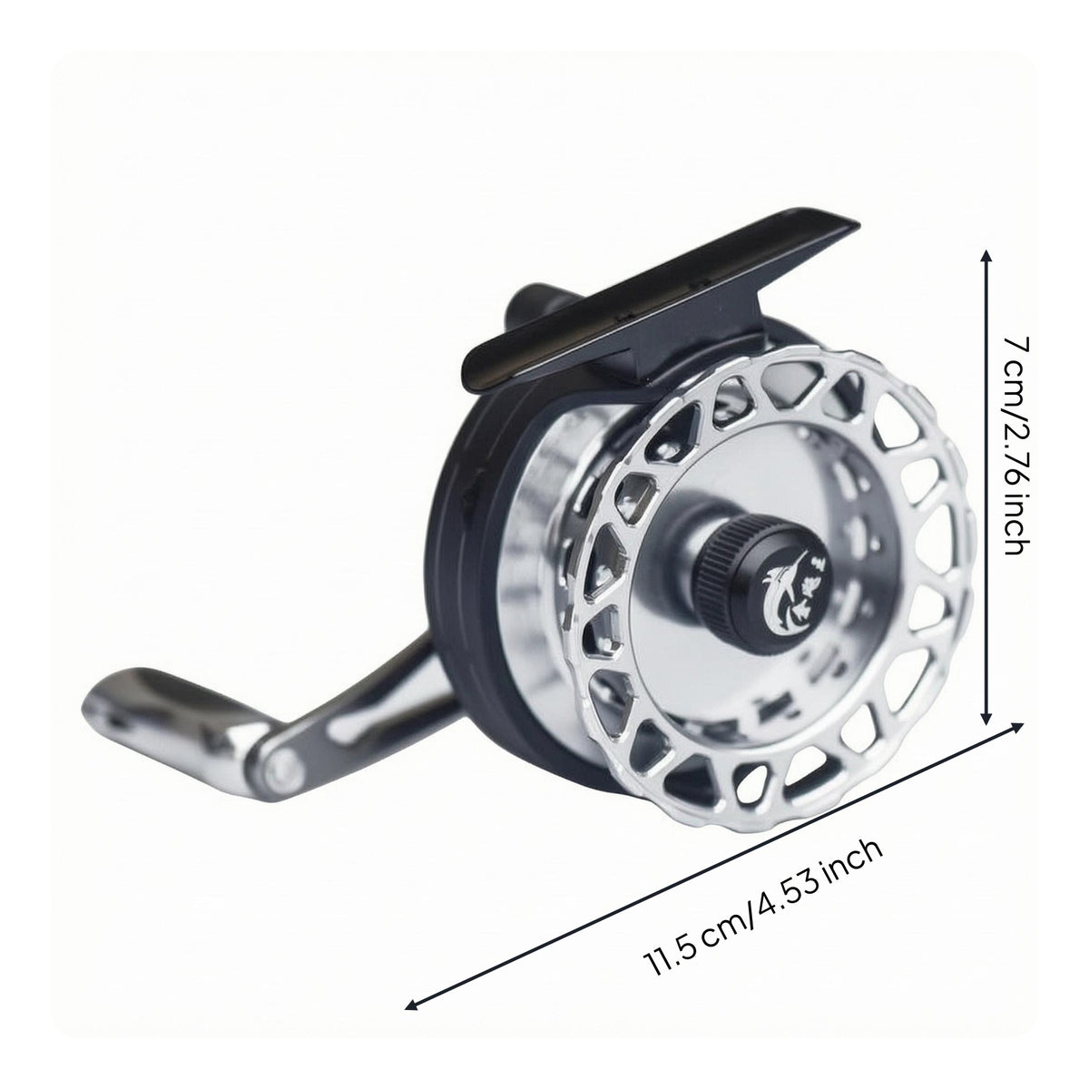 Two-Modefunction Ice Fishing Reel Perforated Raft Fishing Reel Metal Compact