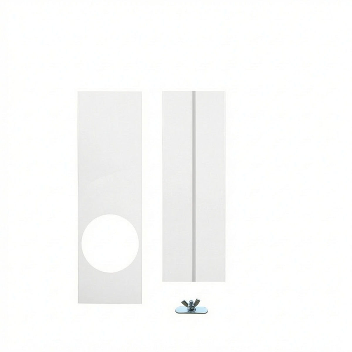 2 Pieces No-Drill Portable Air Conditioner Window Kit Telescoping Portable Air Conditioning Window Vent Kit Universal Hardware Energy Efficient for Apartments