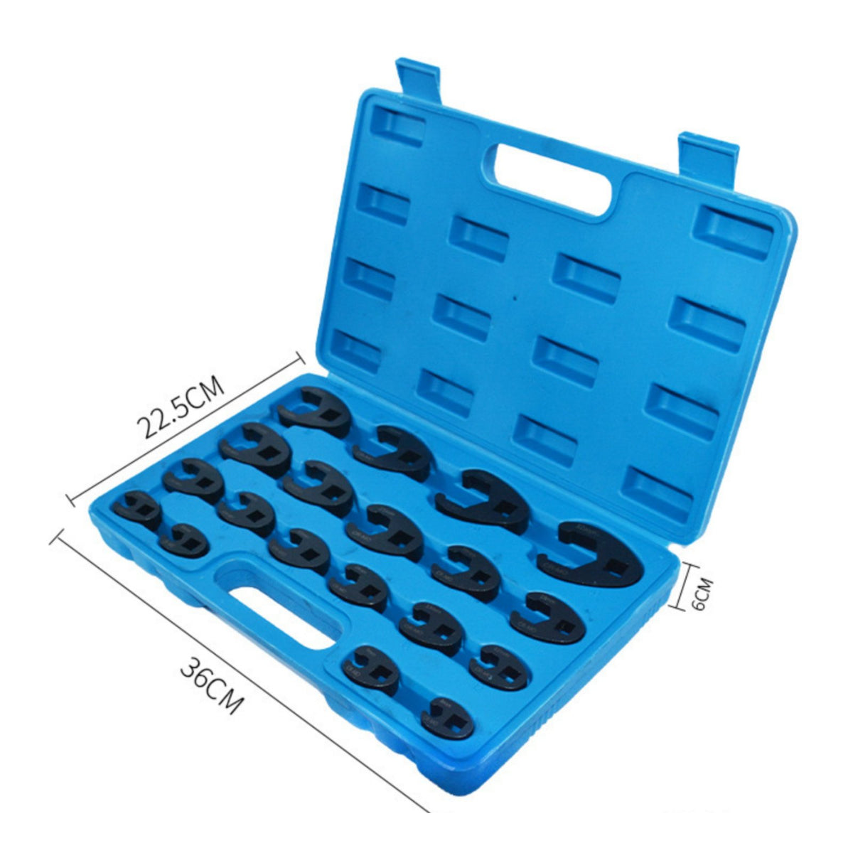 19 Pieces Oil Line Wrench Kit U Joint Design Hand Tool Chrome Vanadium Steel