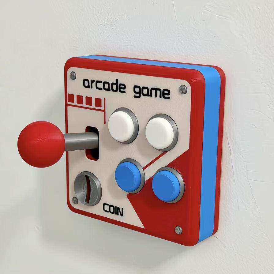 Retro Arcade Game Joystick Switch Panel 3D Printed Button