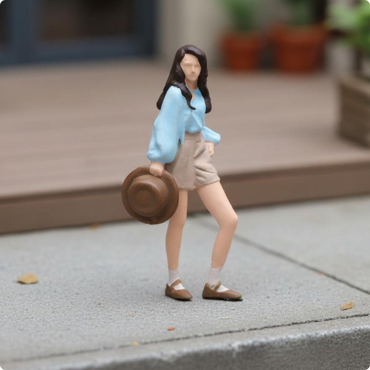 Painted Model People Realistic Features Mini Figurine for Collecting