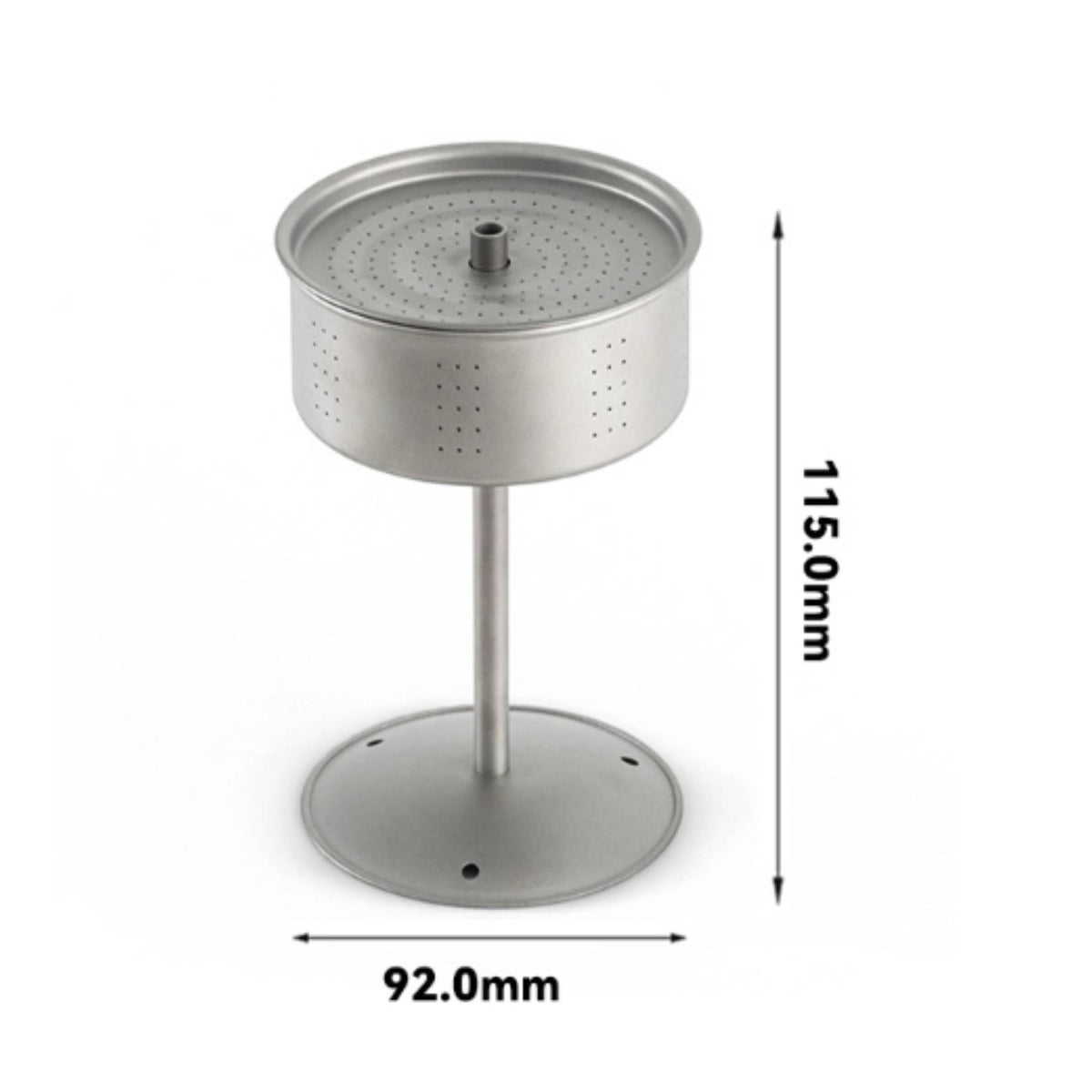 Cylindrical Titanium Coffee Filter Round Flat Base Perforated Coffee Filter Eco Friendly Kitchenware Silver Gray