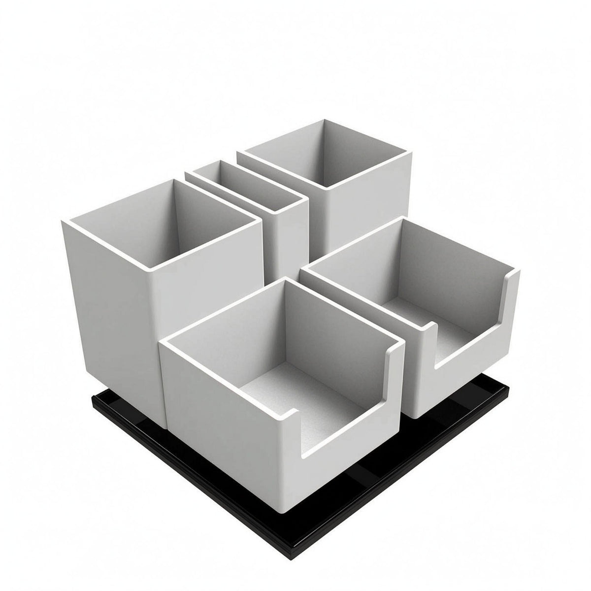 Multi Compartment Organizer Open Top Supply Holder Rectangular Shop Furniture