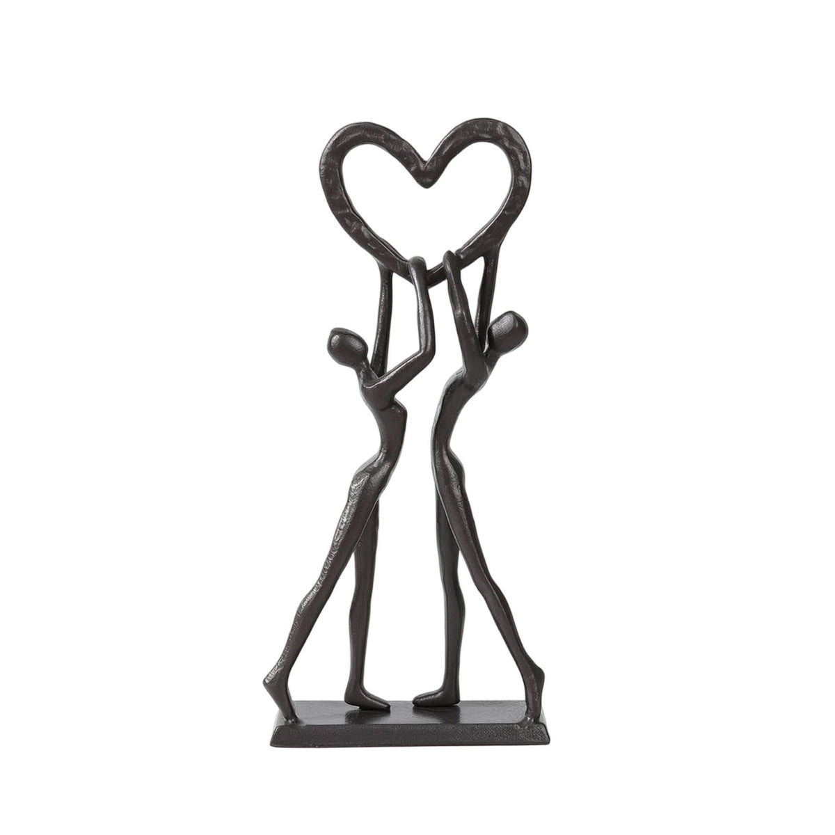Iron Art Sculpture Hand-Forged Couple Figurine Modern for Couples