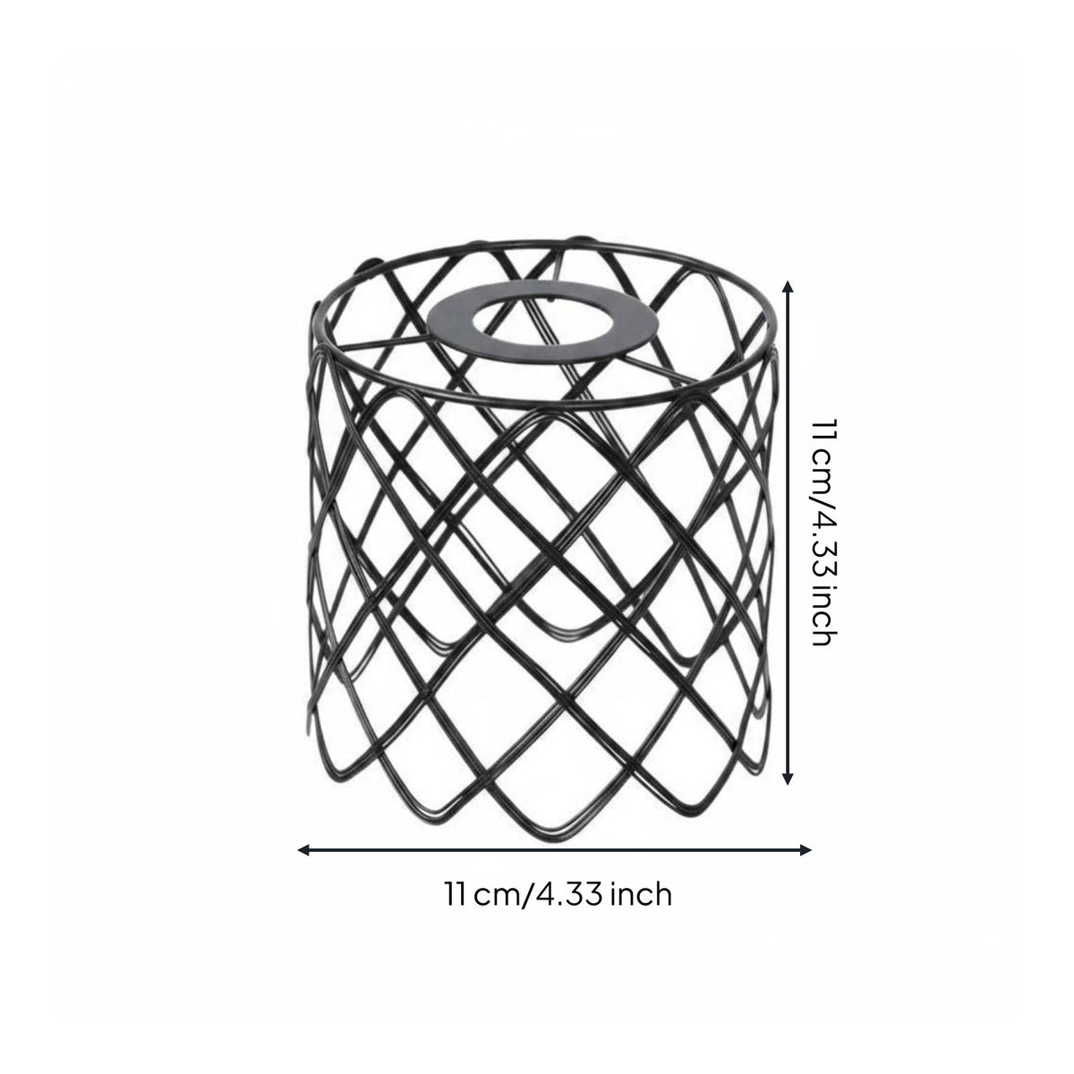 Black Wire Lamp Shade Easy to Install Industrial Lamp Guard