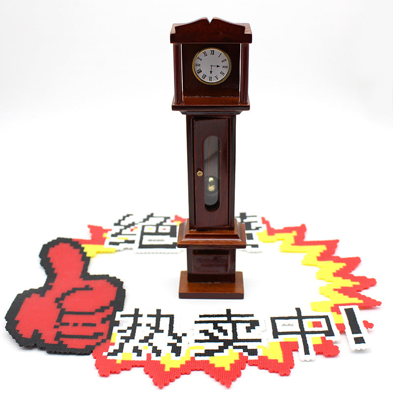 1:12 Dollhouse DIY Accessory Miniature Clay Scene Decor Floor Clock
