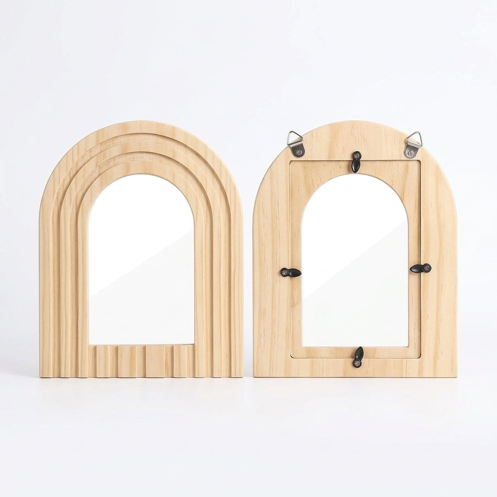 Bohemian Arch Wood Photo Frame, Solid Wood
