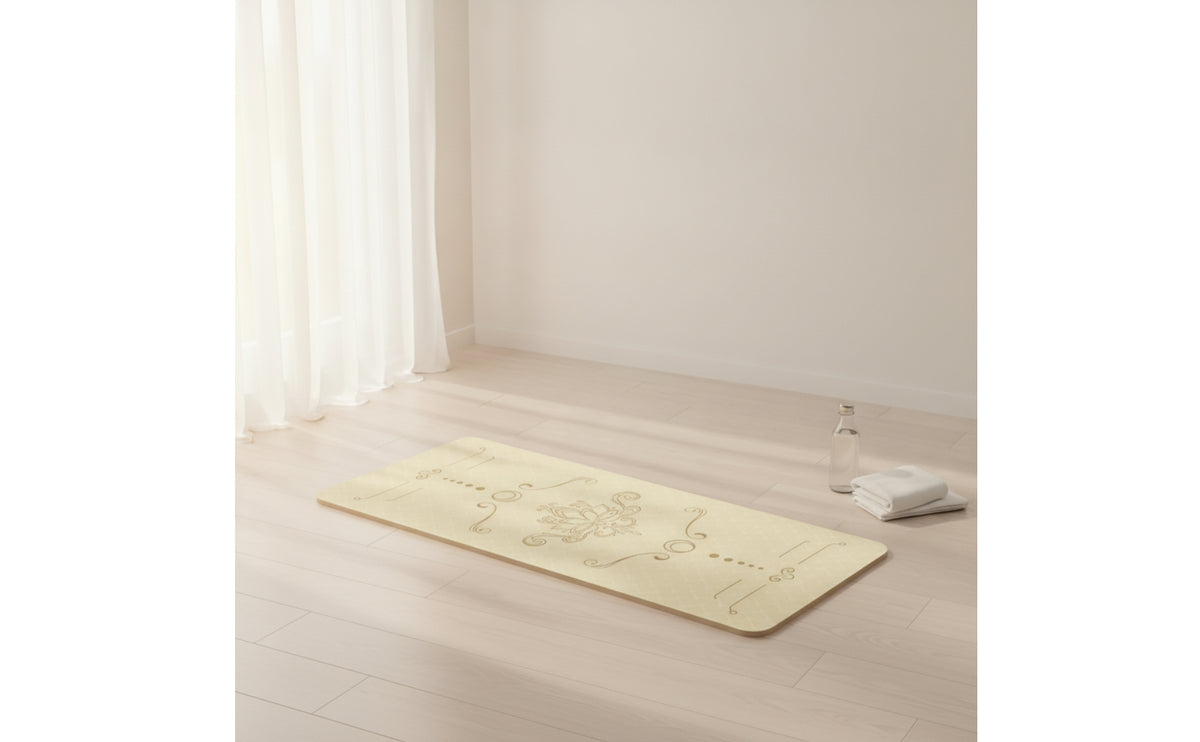 Anti-Slip Exercise Mat with Strap Textured Exercise Mat Portable Carrying Strap Soft for Beginners