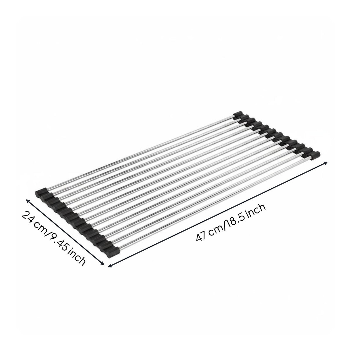 Stainless Steel Dish Counter Space Saving Kitchen Storage Non Slip