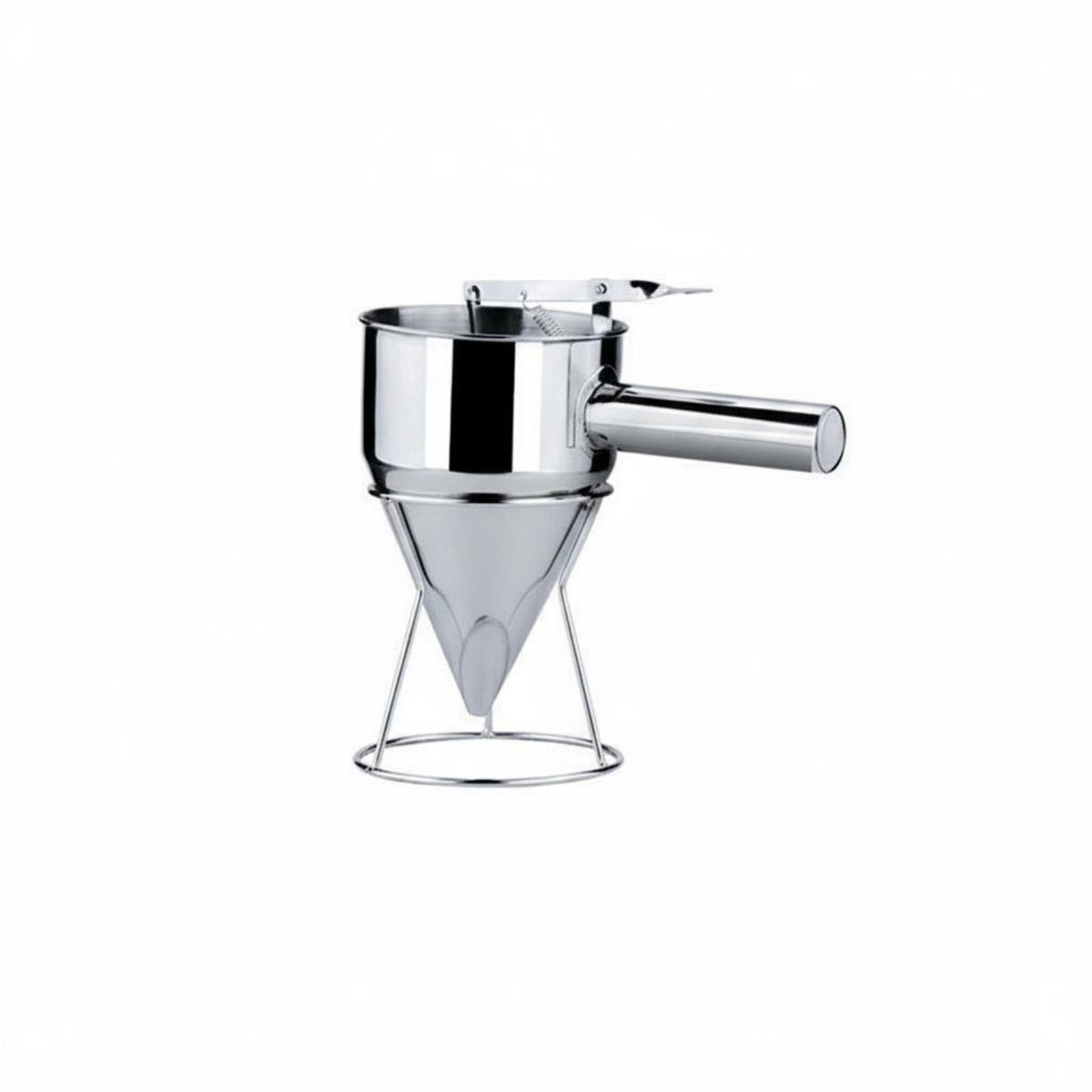 Stainless Steel Batter Dispenser with Stand Takoyaki Batter Dispenser Anti Piston Funnel for Chefs, Culinary Professionals, Bakery, Restaurant