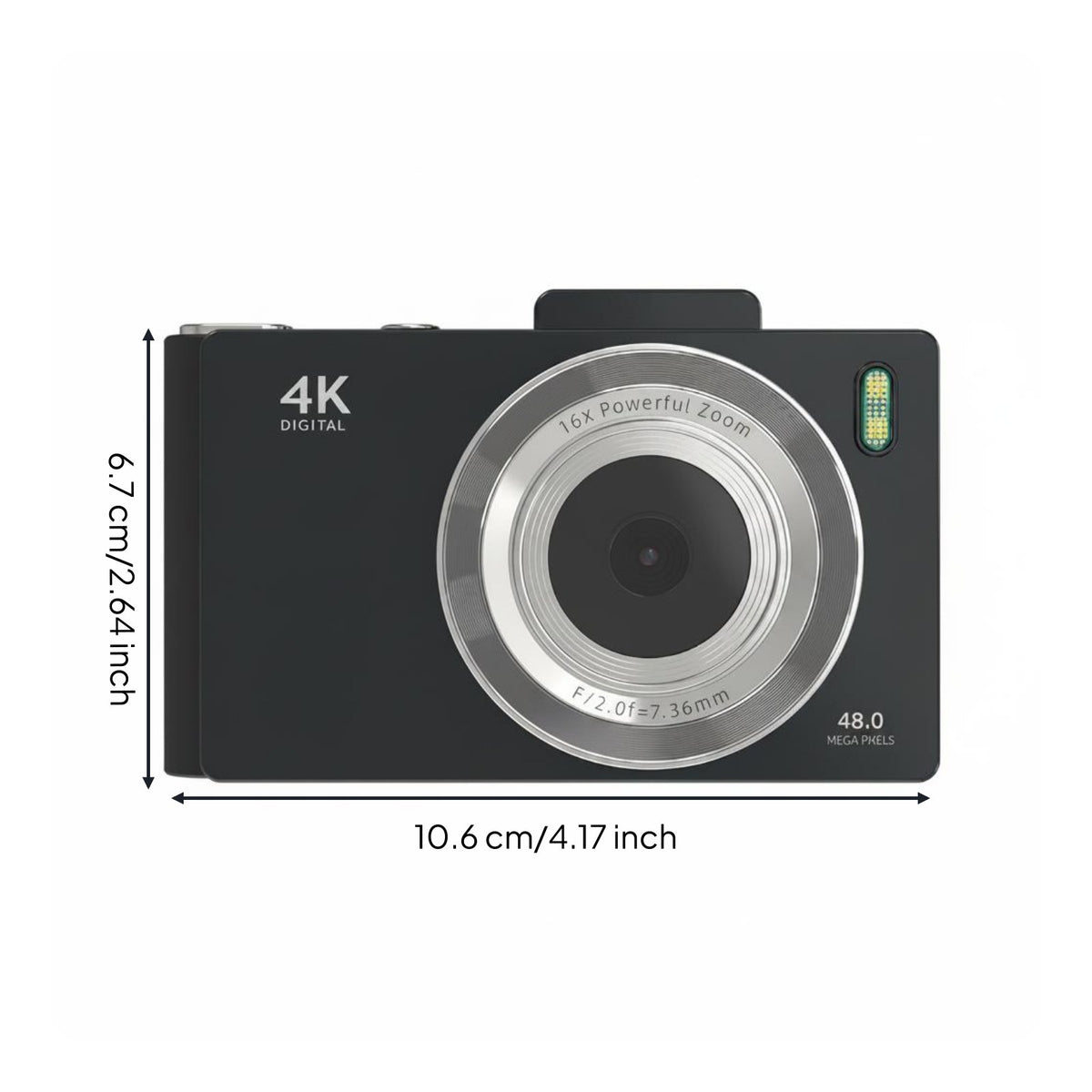 Autofocus Vlogging Camera 48MP Autofocus Camera 4K for Gift, Travel