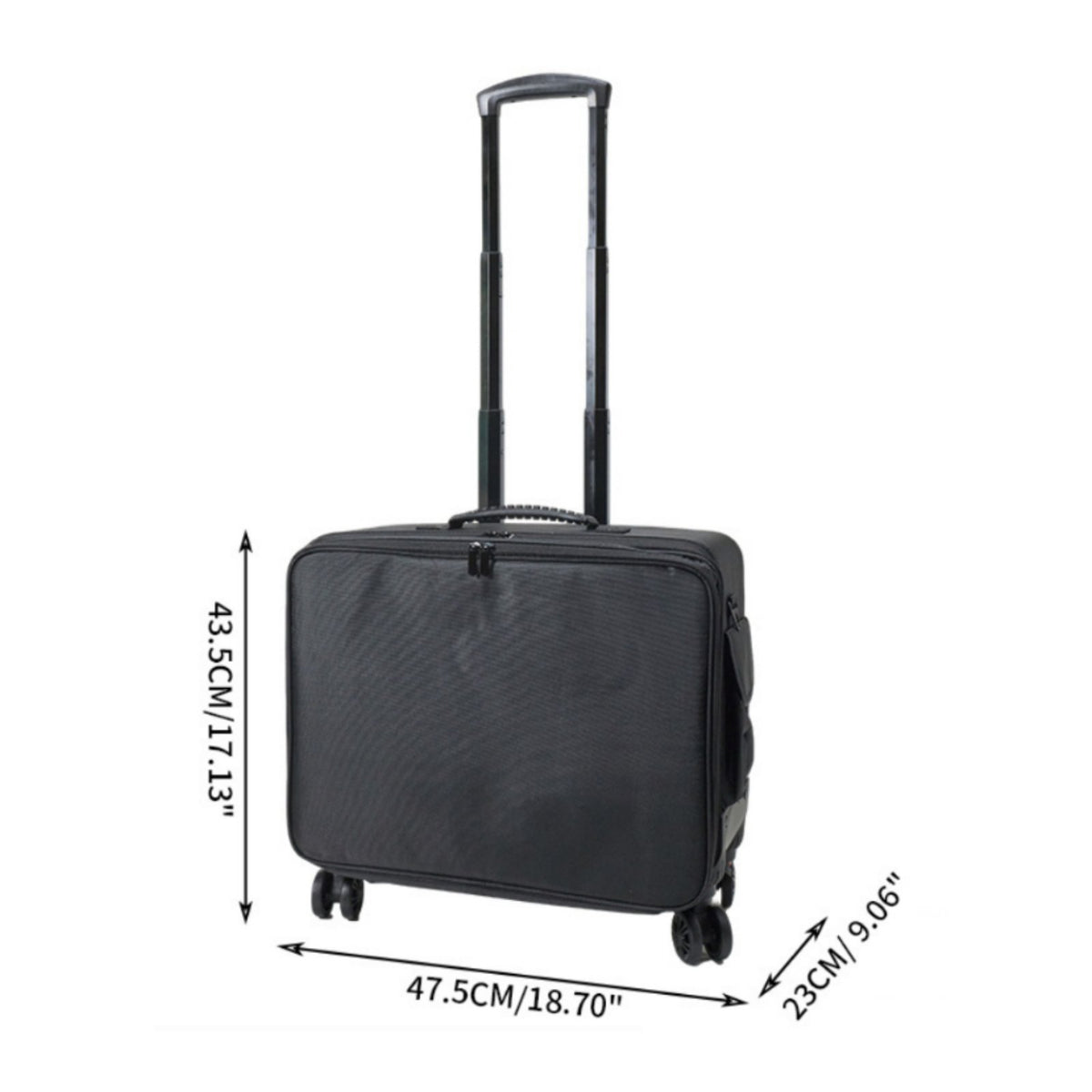 Large Capacity Rolling Makeup Case Heavy Duty Makeup Trolley Suitcase Waterproof Surface Professional Artist Travel Case Shockproof for Cosmetologists