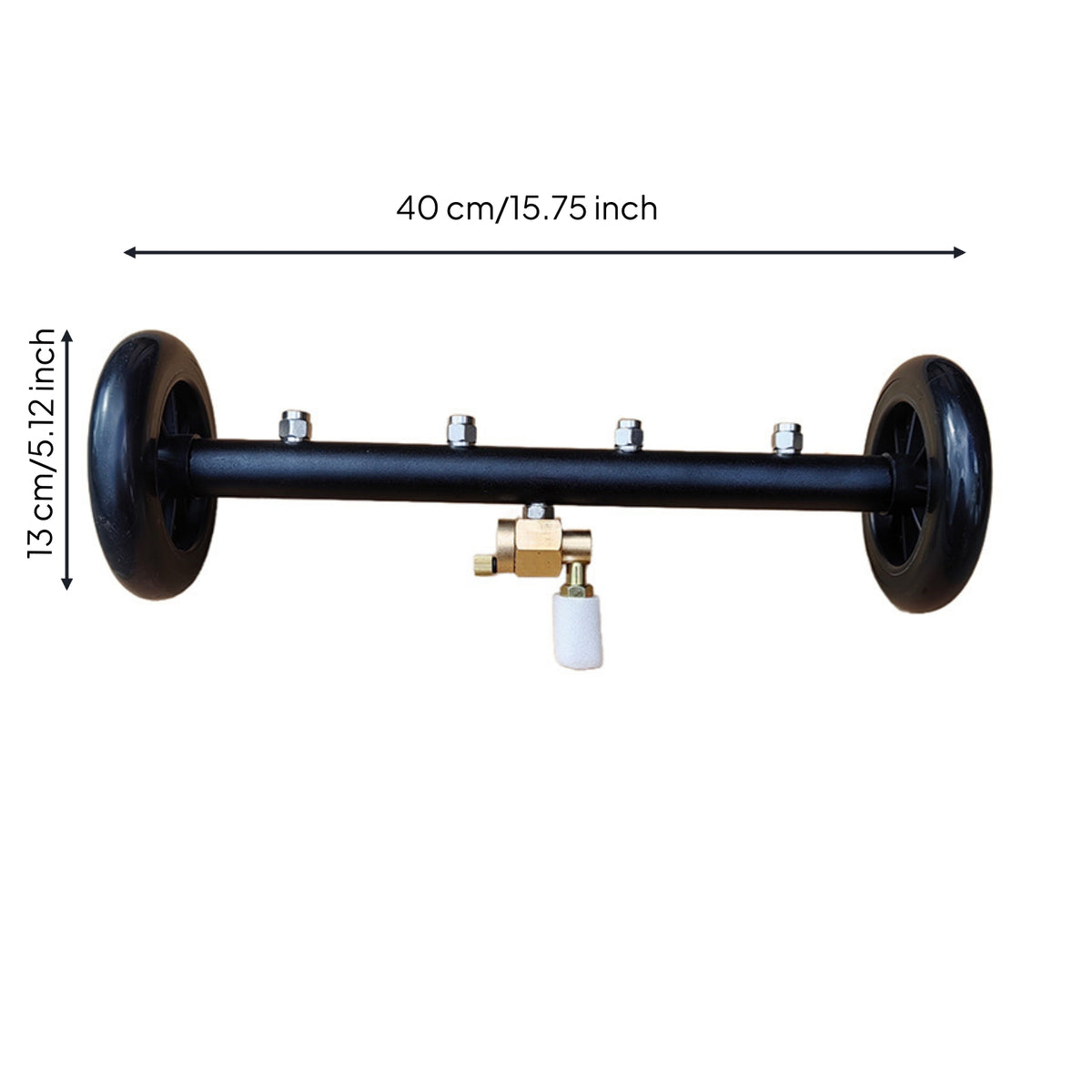 Chassis Cleaner with Extension Rods Effortless-Connect Undercarriage Washer with Casters Under Car Cleaner for Homeowners