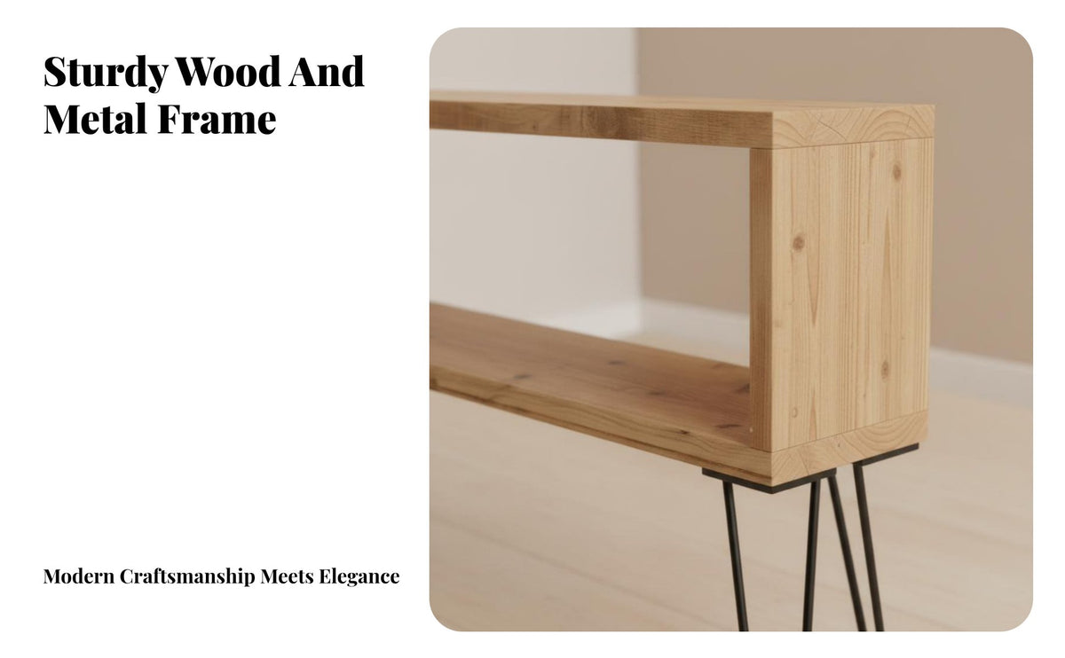 Modern Design 2-Tier Display Shelf Nordic design 2-Tier Narrow emphasize Table Minimalist Hallway Stand Space-Saving for Apartment Dwellers, property owners, Decorators, Entryway, Living Room, Office, Bedroom