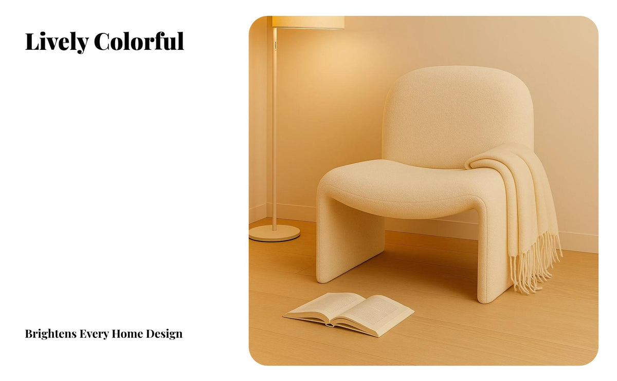 2 Pieces Nordic Design Armchair and Side Table Set Minimalist & look Sofa Side Table Textured textile emphasize Furniture Comfortable Seating for Apartment Dwellers, homeowners, Young Adults, Living Room, Bedroom, Small areas, perusing corner