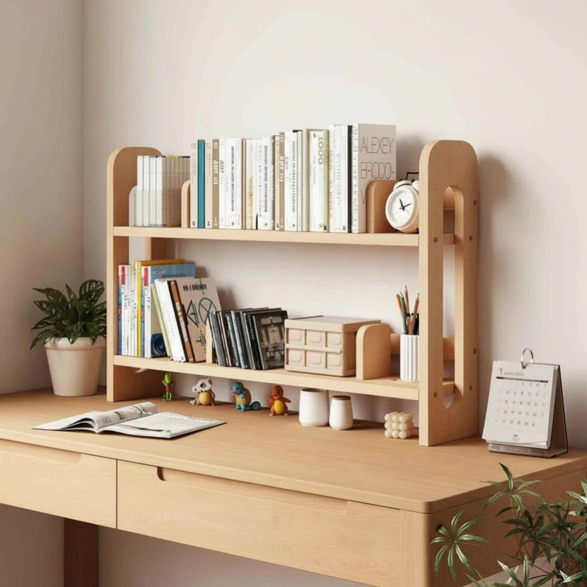 Expandable Book Rack Space-Saving Design Expandable Book Holder Freestanding