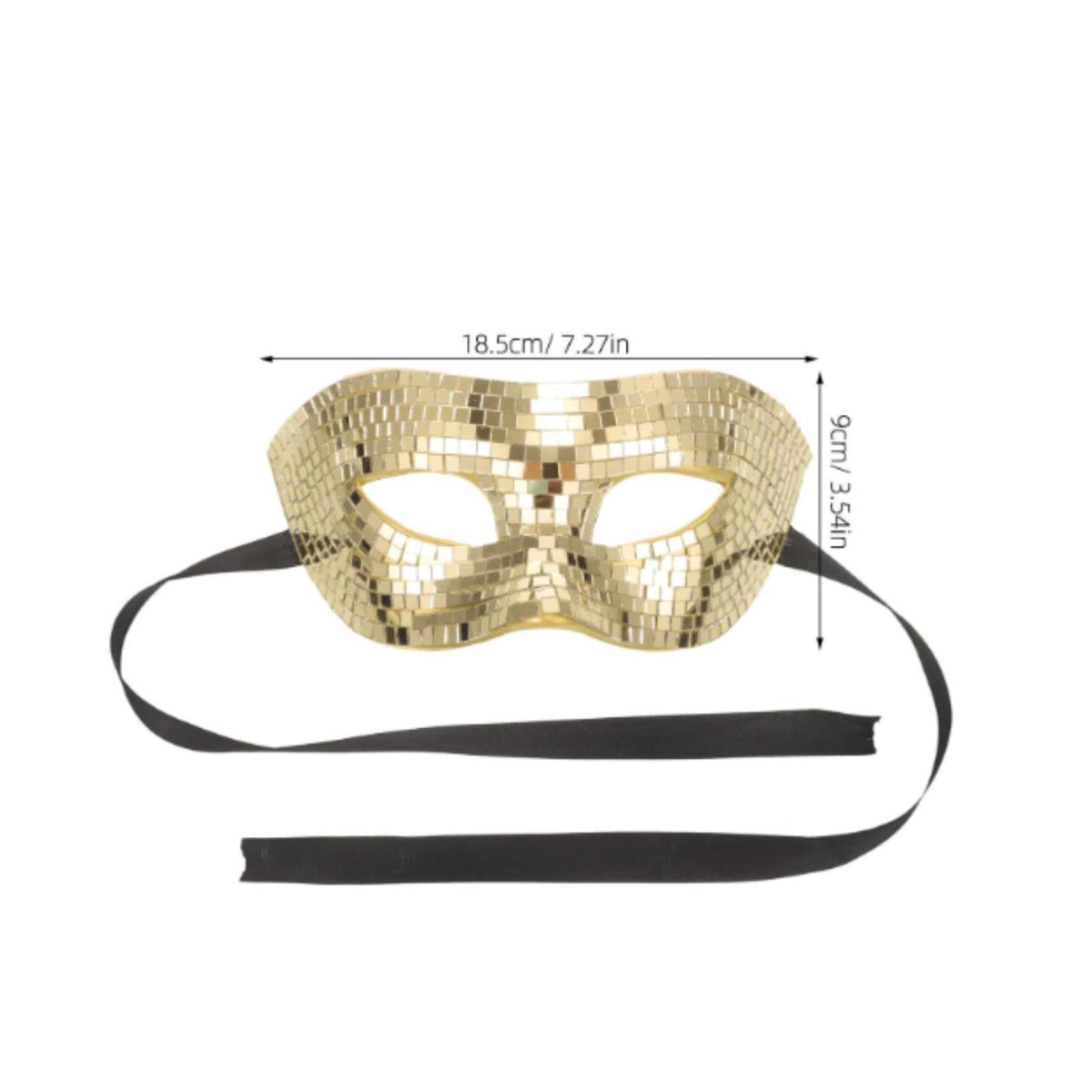 Disco Mask Handmade Costume Face Covering Lightweight